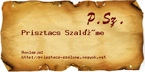 Prisztacs Szalóme névjegykártya